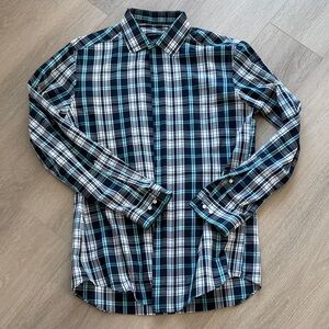 Van Heusen Blue and White Checkered Shirt